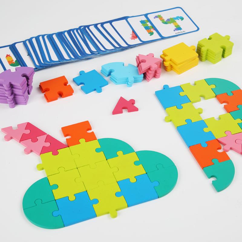 Wooden Colored Puzzle Toy For Early Childhood Education Intellectual Games Parent-Child Interaction Two Styles Available