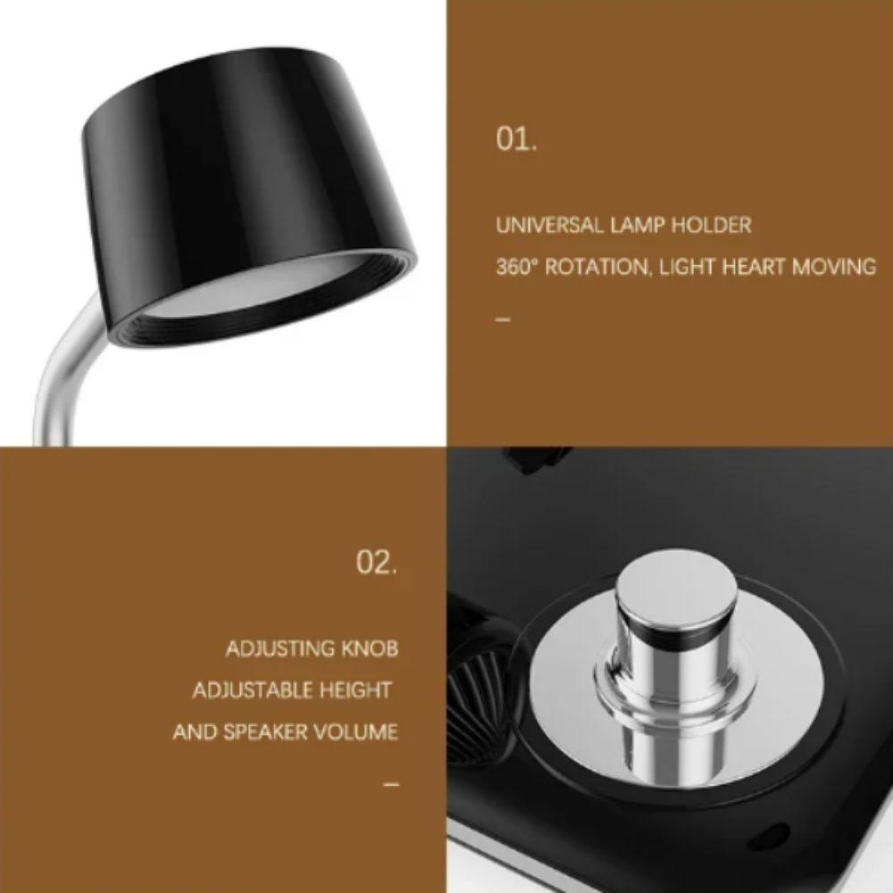 USB Port LED Table Lamp Stand Clock Night Lighting Wireless Charger Pad Multifunction Wireless Charger LED Desk Lamp Desk Use