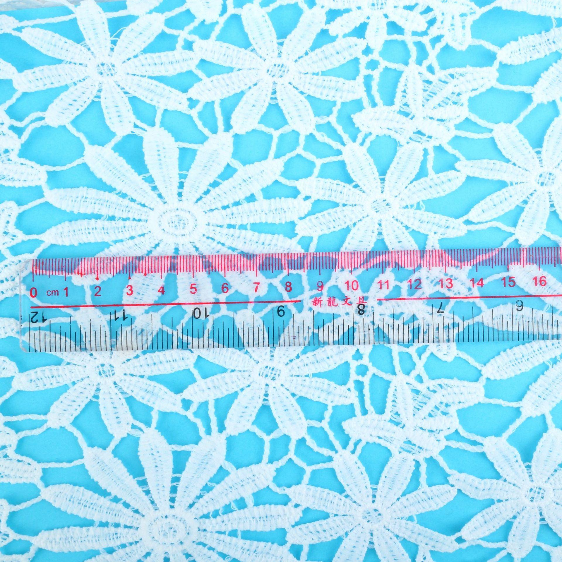 

Water Soluble Milk Silk Lace Fabric, Full Width, Polyester Embroidered Women S Wedding Dress Cloth 2205