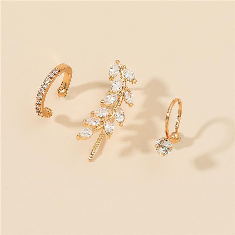 Bohemian No Piercing Crystal Rhinestone Ear Cuff Wrap Stud Clip Earrings For Women Girl Trendy Earrings Jewelry Bijoux