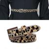 Unique Waist Chain Rhinestones Buckle Leopard Print Chain Cowgirl Belt for Women Proms Club Party for Jeans Dresses  Purple 95