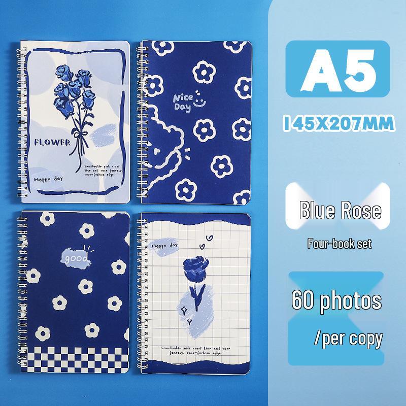 

Блокнот А5 на спирали с цветочным узором: Милые канцелярские товары для учебы, Студенческий журнал на разъемных листах