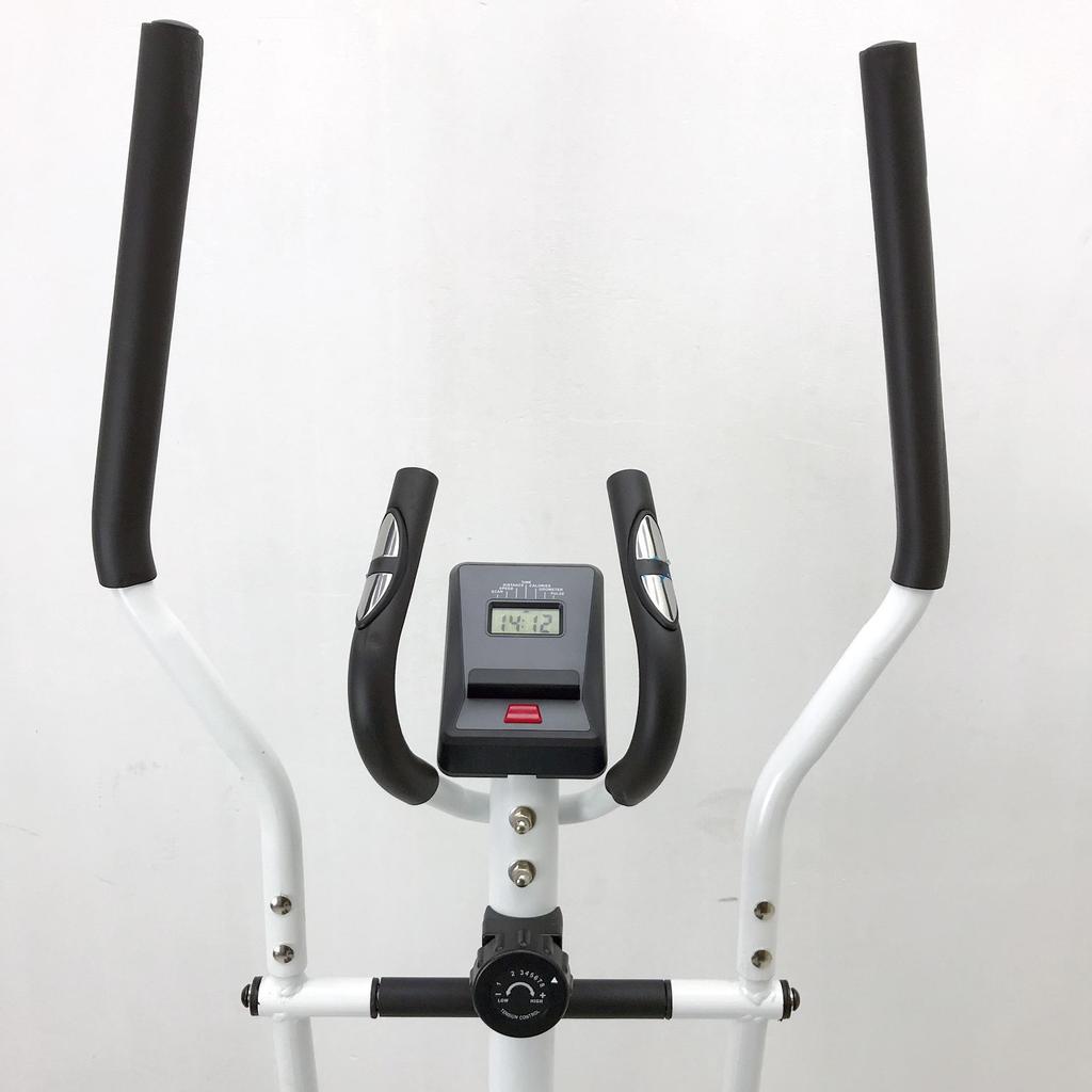 Luxury Elliptical Trainer with Seat - Space-Saving Home Fitness Bike