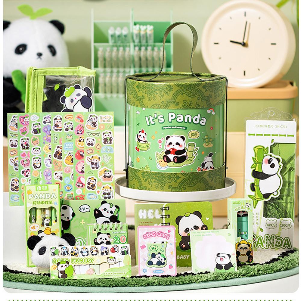 Panda Schreibwarenset Niedlicher Cartoon Schulbedarf Geschenkpackung Für Kinder Schüler Geburtstagsfeier Gastgeschenke Lern Schreibwerkzeuge