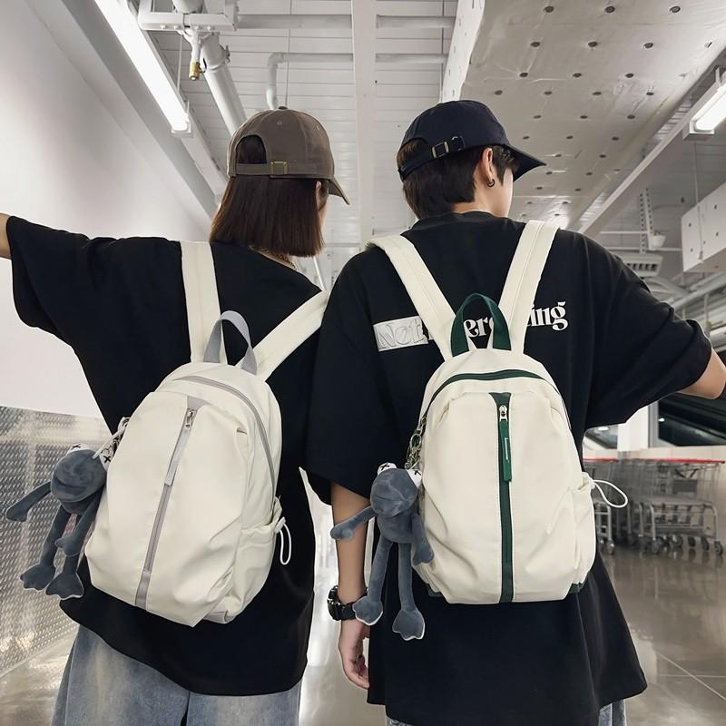 Kontrastfarge skolesekk Liten ryggsekk for kvinner Lett ryggsekk for menn