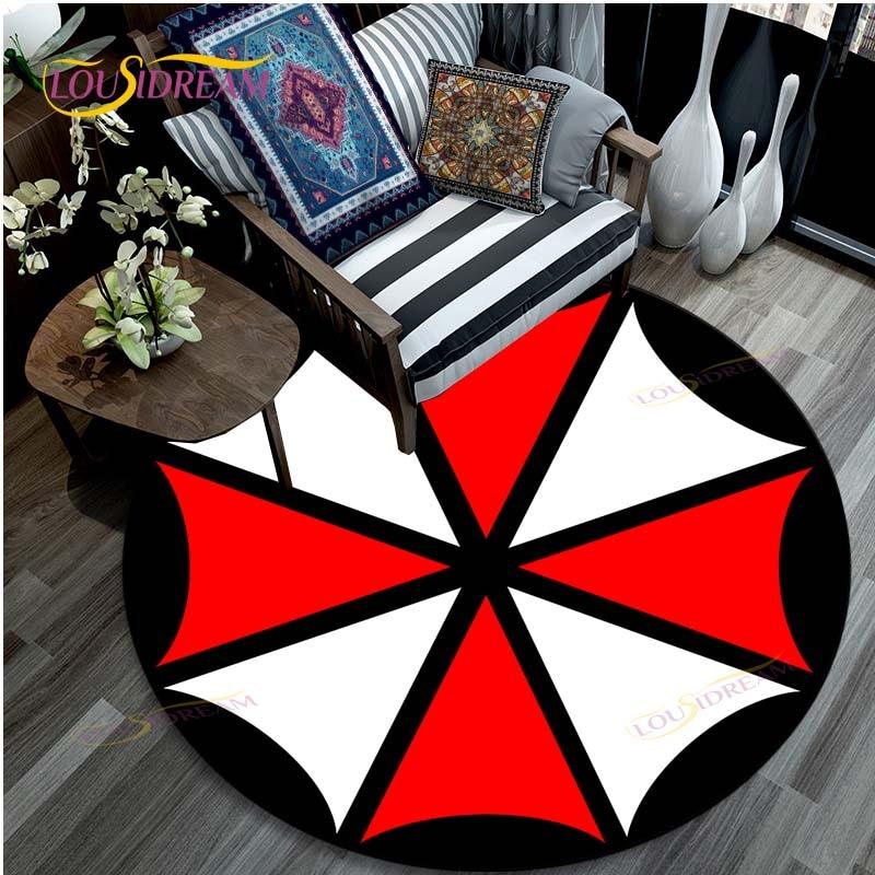 

Килимок із візерунком Resident Evil Круглий килимок Килимок для вітальні Килимок для ванної кімнати Кухня Килимок 120cm