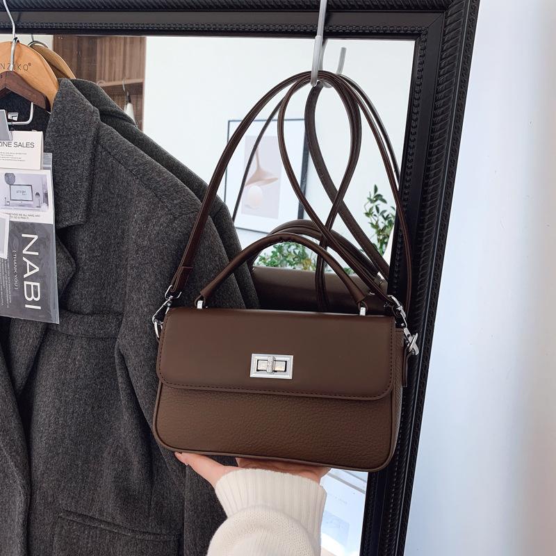 Tasche Damen 2025 Herbst und Winter Mode Pendler Große Kapazität Hoher Sinn Kleine quadratische Tasche Ein Schulter Schräg Umhängetasche Retro Damentasche