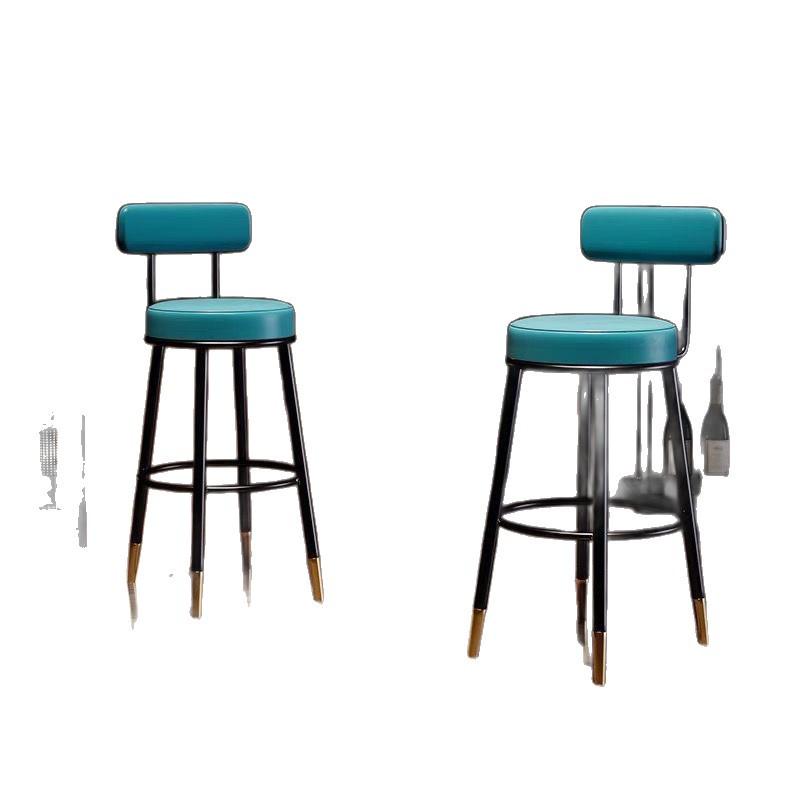 Nordic Modern High Backrest Bar Stool for Home & Coffee Shop
