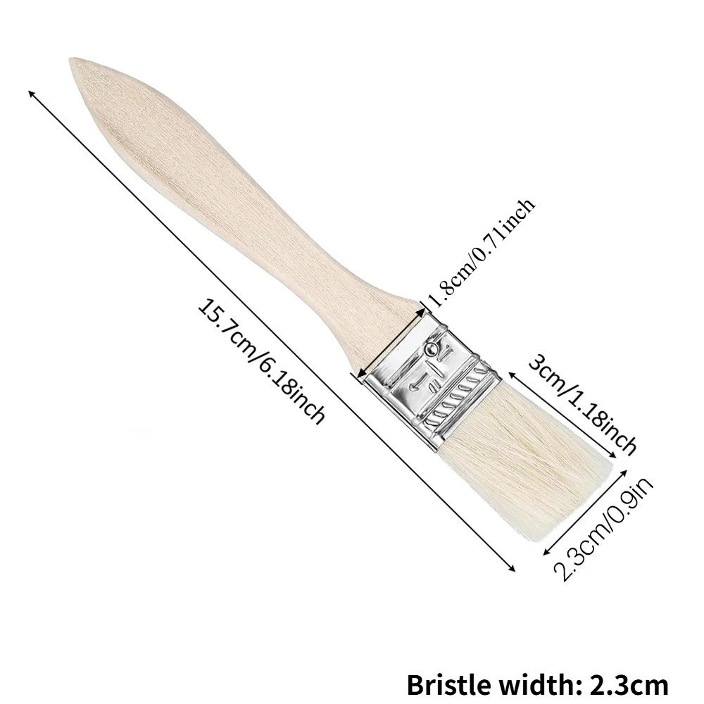 10/20/30pcs short wooden handle art brushes, hog bristle brushes, watercolor brushes, wall brushes, art brushes, cleaning