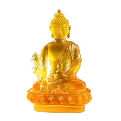 Socha Buddhy medicíny v thajském stylu Pryskyřičná řemesla Ručně vyráběná pryskyřičná Buddhovská řemesla Zenové ozdoby Lékárník Buddhistická socha Stolní