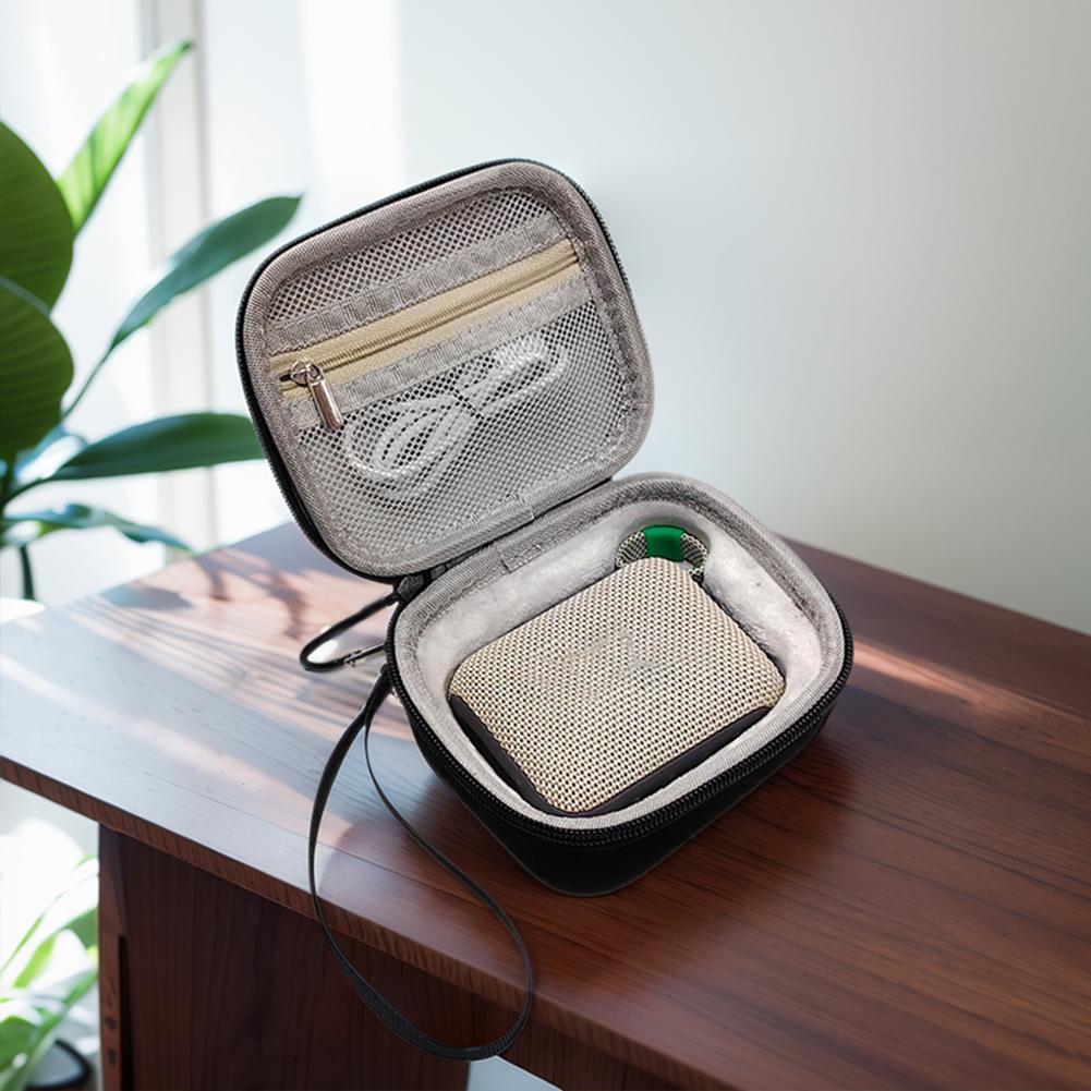 Travel Protective Case Anti-scratch Speaker Carrying Bag with Hand Rope & Carabiner Hardshell Case for JBL Go 4 Portable Speaker