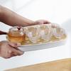 Baijie Large Rectangular Double-Layer Plastic Tea Tray