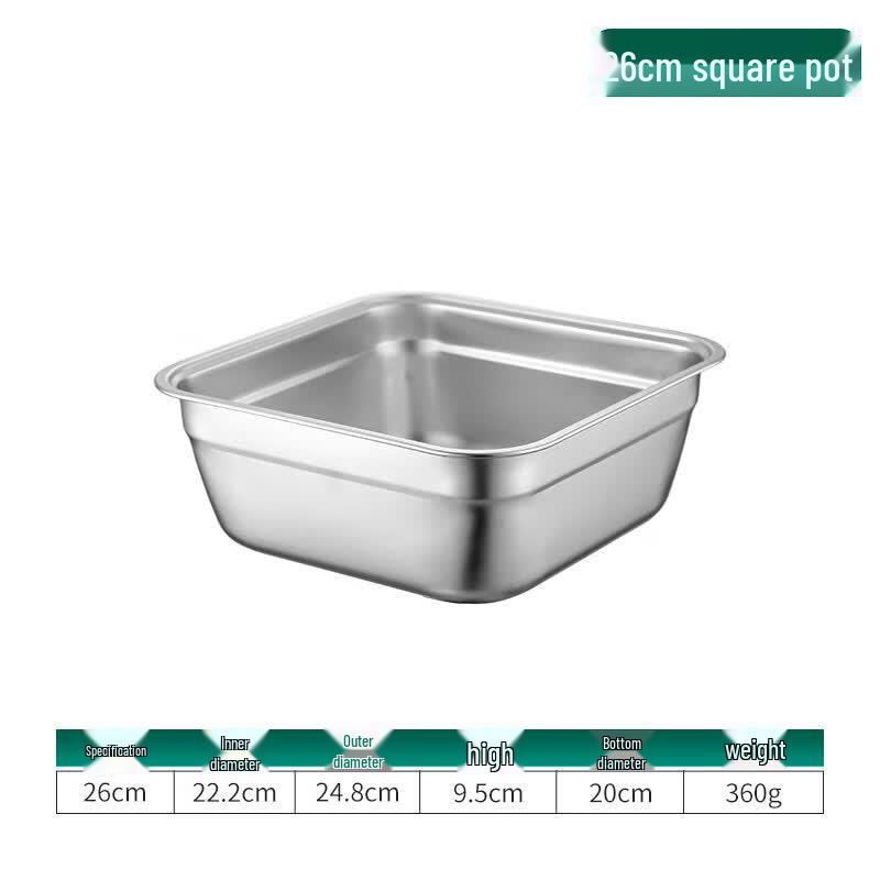 Stainless Steel Square Colander & Mixing Bowl