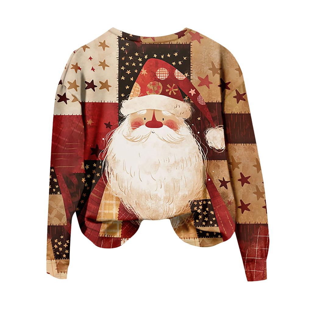 Dam Toppar Dam Långärmad Sweatshirt Casual Rundhals Lös Passform Pollover Fleece Toppar