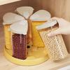 Rotating Moisture-Proof Grain Storage Box with Compartments for Kitchen & Fitness Enthusiasts