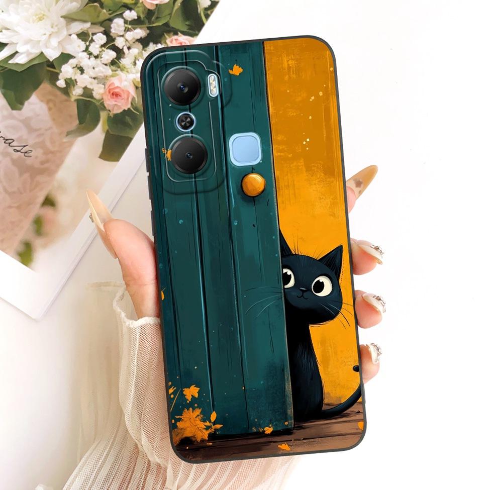 For Infinix X668C Phone Case For Infinix Hot 12 Pro Cover Silicone Cute Cat Fashion Funny Painted Casing For Inifnix Hot 12 Pro