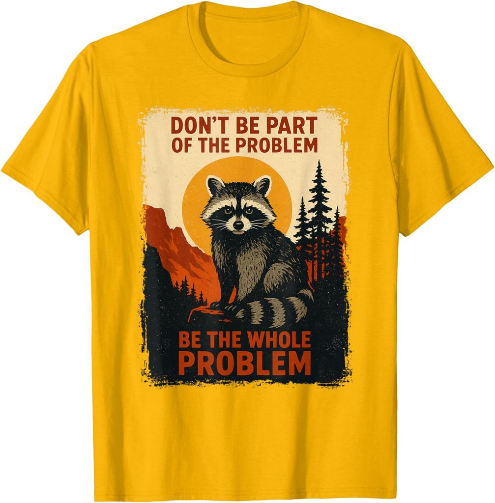Funny Raccoon Nature Wildlife Outdoor Graphic Unisex T-Shirt 4