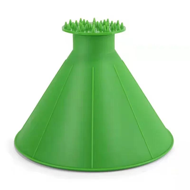 Car Ice Scraper Winter Auto Car Magic Window Windshield Shaped Funnel Snow Remover Deicer Cone Tool Scrap A Round Windows Clean