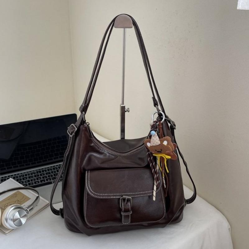 

Модный повседневный рюкзак, вместительная сумка через плечо для поездок на работу кофейный