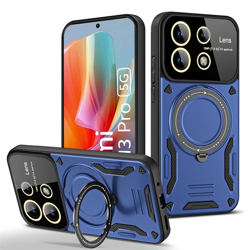 For Xiaomi Redmi Note 13 Pro 5G Case Shockproof Armor Phoen Case For Redmi Note 13 Pro + Plus Magnetic Ring Holder Back Cover