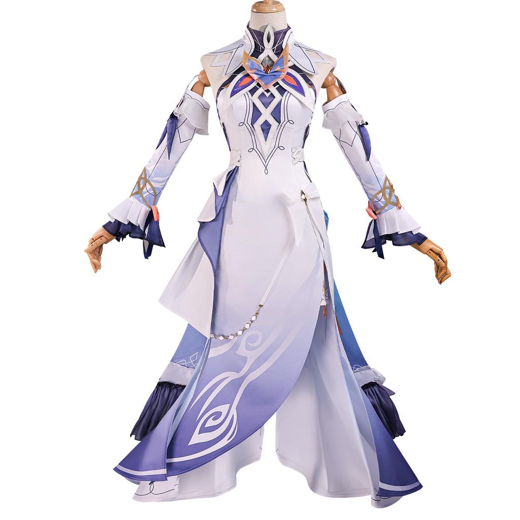 Costume Cosplay Genshin Impact Con Parrucca E Scarpe Per Fan Anime