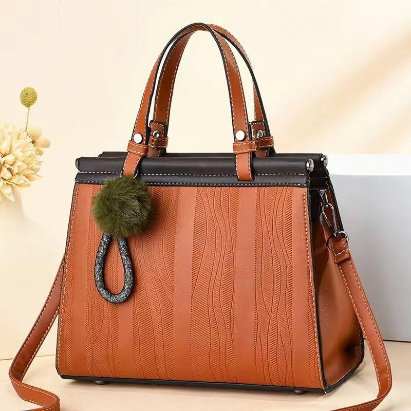 Fashionable Retro Striped Handbag In Multiple Colors For Everyday Use Perfect For Moms