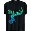 European Sizes Men's & Women's Retro Motocross Dirt Bike T-Shirt -Heavyweight Tee with Dirt Biker Graphic
