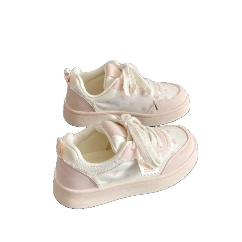 Autumn New with Skirt Casual Little White Shoes Women's Sports Versatile Board Shoes Heightening Lightweight Bread Shoes