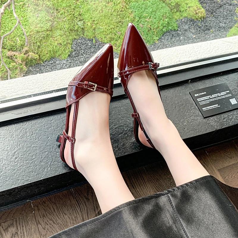 Fashion Ladies Shoes on Offer 2025 Summer High Heel Women's Sandals Fashion Elegant Pointed Toe Dress Sandalias Dancing Party Prom Shoes