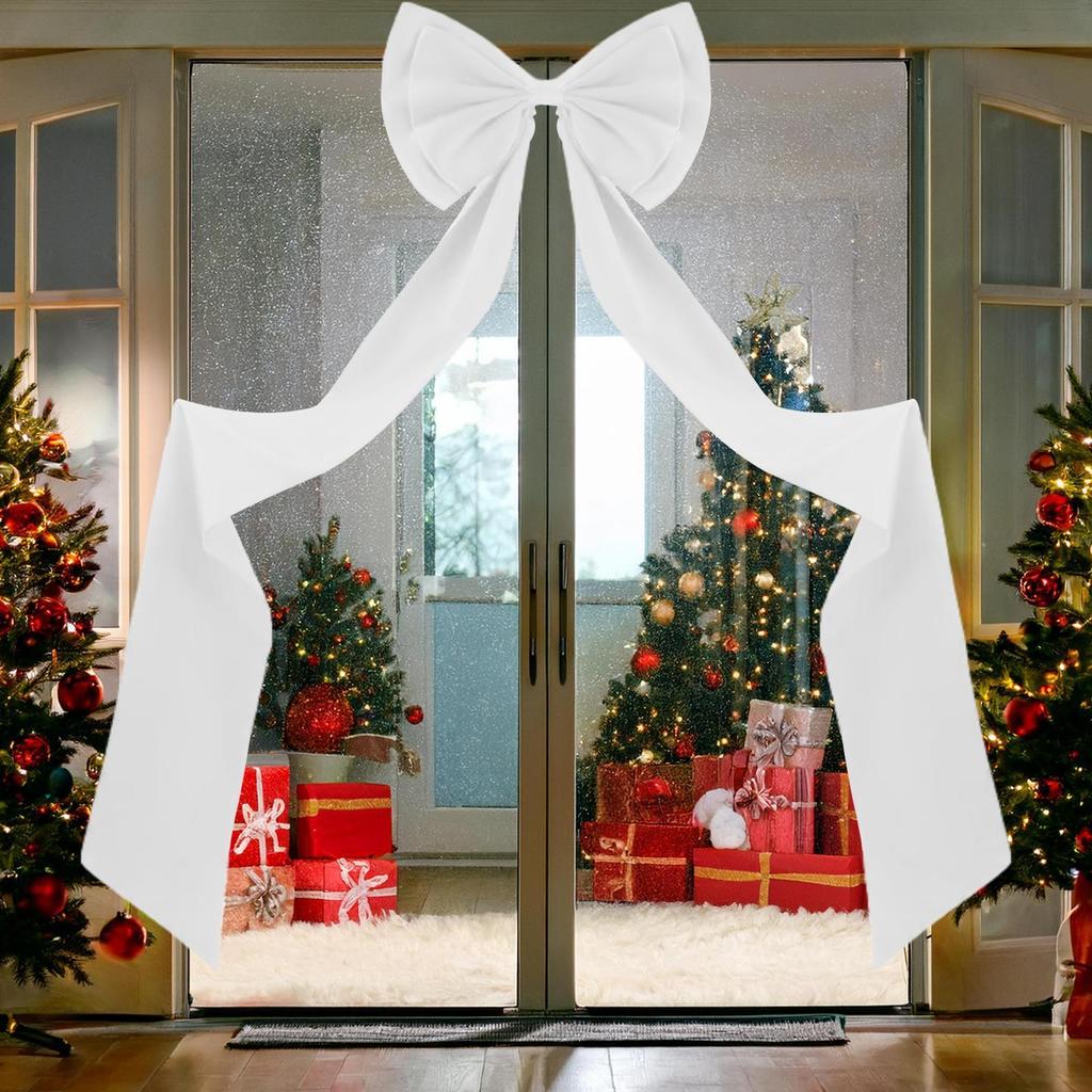 Christmas Tree Bow Satin 75 Inch Home Decor Oversized Bow Topper Christmas Tree Ornaments for Wedding Birthday Wall Front Door