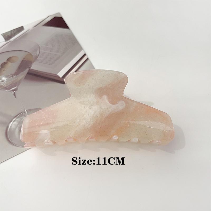 Gradient Color Gripper Korean Edition Large Acrylic Hair Grip Women'S Minimally Designed Back Hair Clip Shark Clip