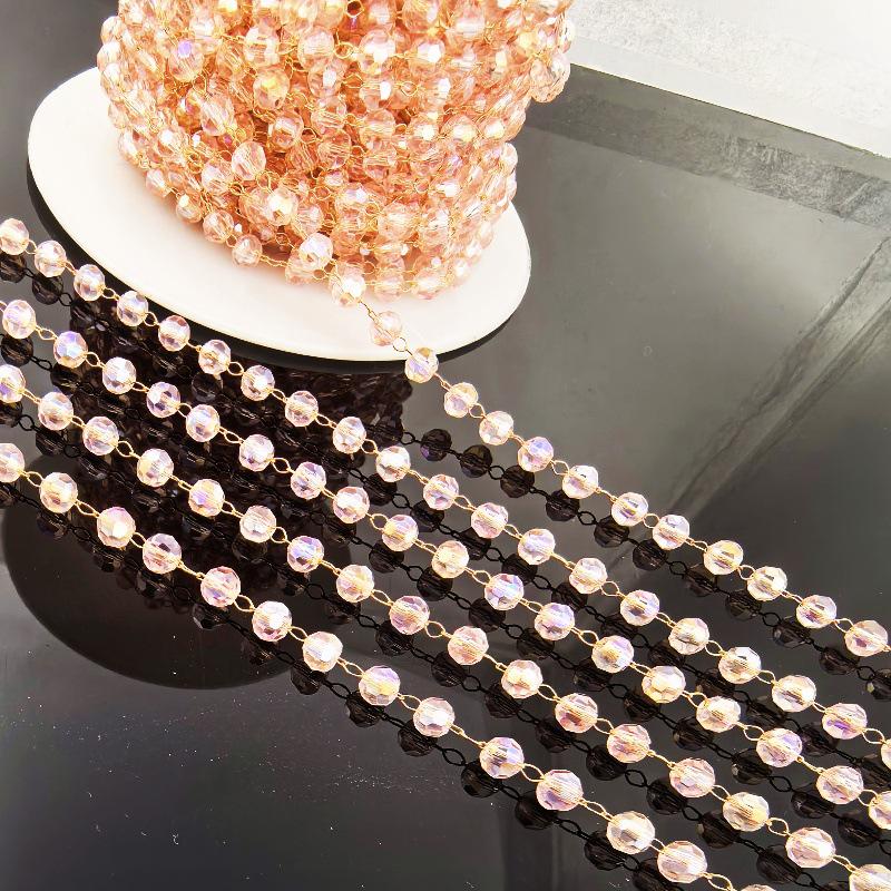 

4 мм хрустальная медная цепочка, сохраняющая цвет, для ожерелий, браслетов, шпилек и ювелирных аксессуаров своими руками 4mm