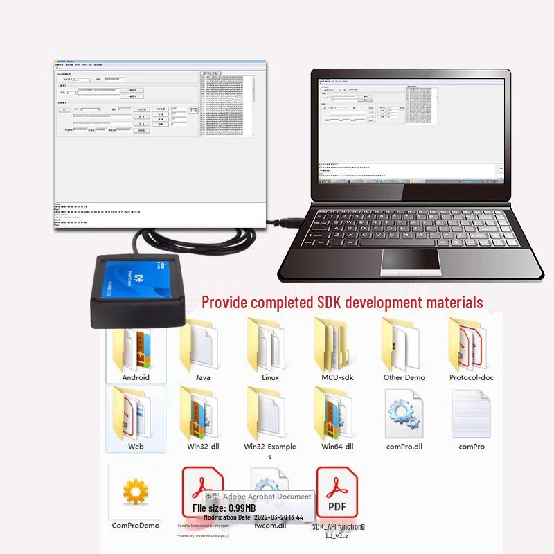 High-Frequency 13.56MHz NFC RFID Reader Writer 14443A With RS232 Serial Port