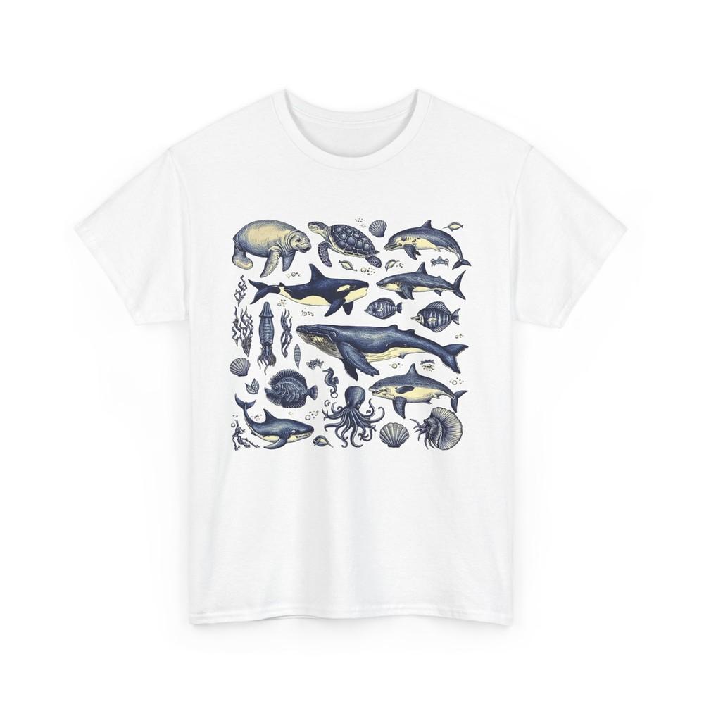 Beach Vibes T-Shirt | Summer Ocean Waves | Vintage Sea Animals Ocean Life Shirt