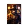 Tierkostüm Gentleman Trinkender Gorilla Löwe Hase Bier Bilder Lustige Bar Wandkunst Leinwandbild Heimdekoration