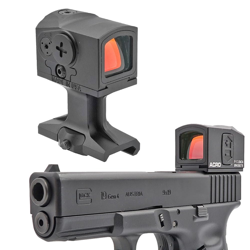 Ryohin Buhin Evolution Gear ACRO P-1 Replica Dot Sight (Glock Mount & 1.93" Mount for 20mm Rail) Micro Red Dot Sight for Handguns