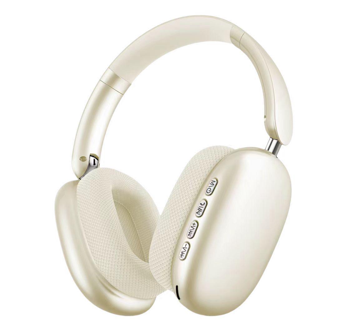 

589 Беспроводные накладные наушники с длительным временем работы от аккумулятора и универсальной совместимостью Bluetooth бежевый