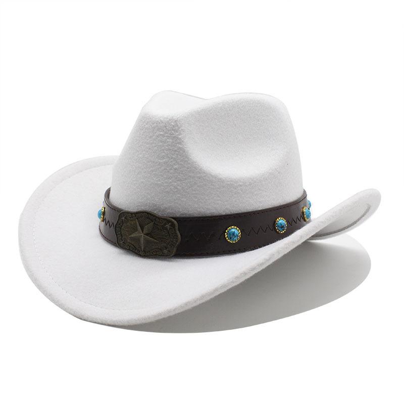 Minority Woolen Hat Men And Women Couple Hat Woolen Western Cowboy Top Hat