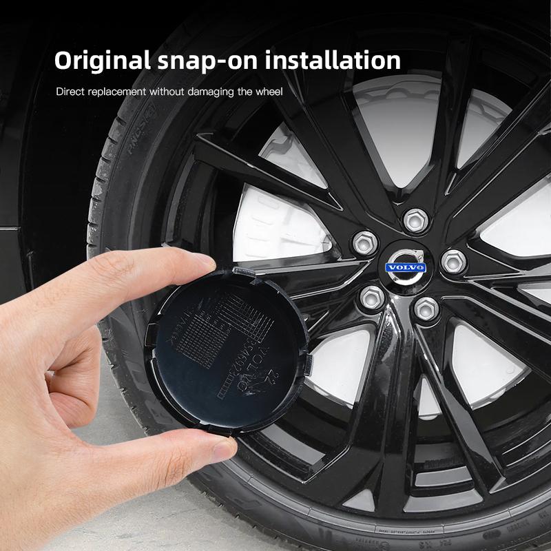 4 stk 64 mm Volvo Navkapsel Felgdeksel Merke Emblemer Dekal Biltilbehør For Volvo S40 S60 S80L XC60 XC90 V40 V60 V50 V90