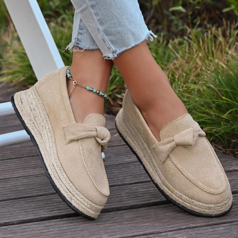 New Style Platform Shoes for Women - One-piece Slip-on Wedge Fisherman Casual Flats