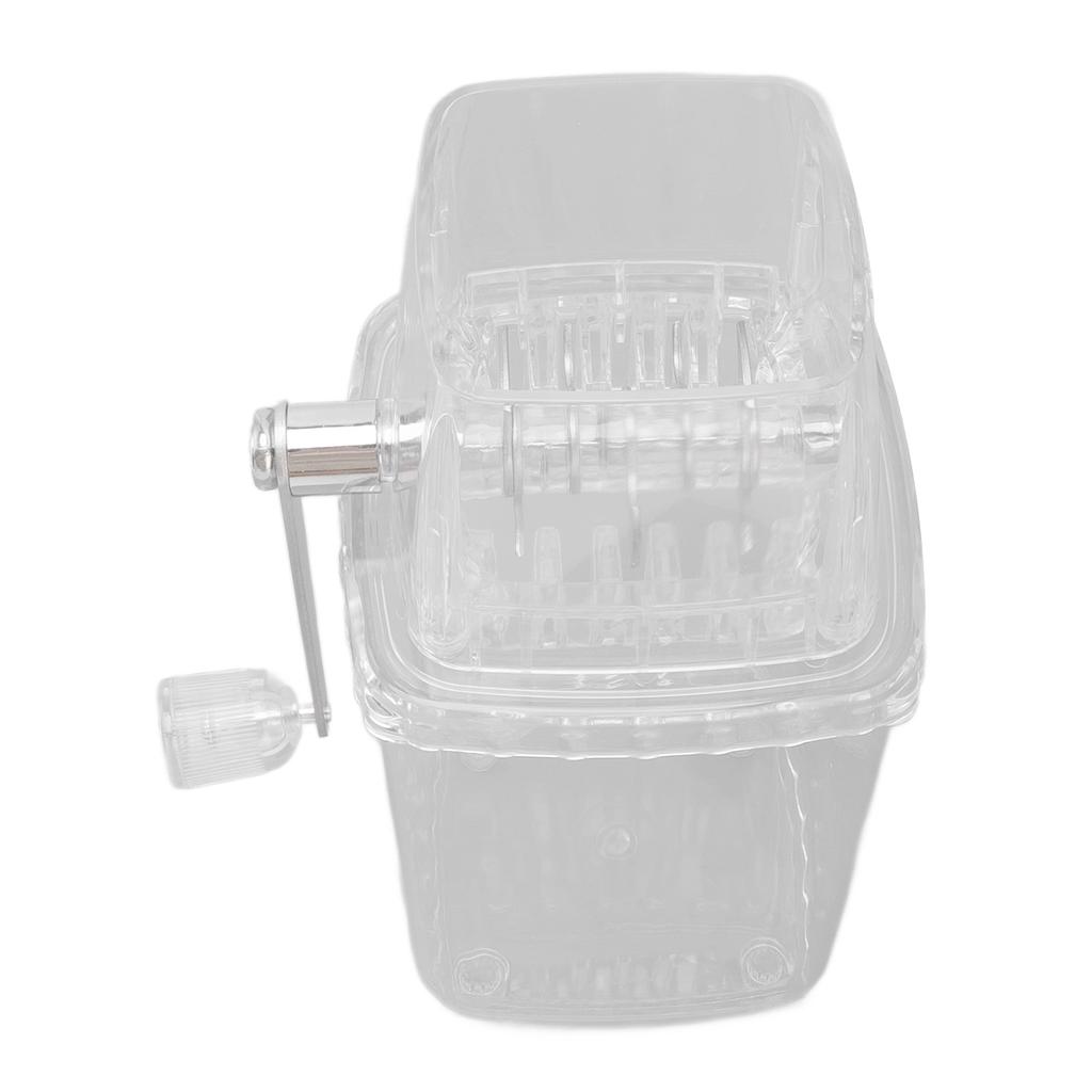Manueller Eiscrusher Klein Tragbarer Hobel Handbetriebene Schneeeiskonus-Maschine für Zuhause Transparent
