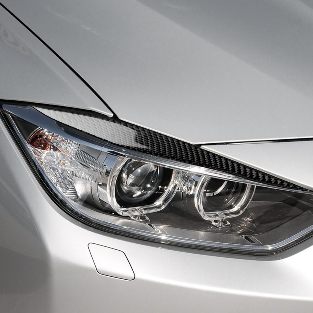 Carbon Fiber Style Headlight Eyebrows Sticker for BMW 3 Series F30 320i 316i 2013-2015
