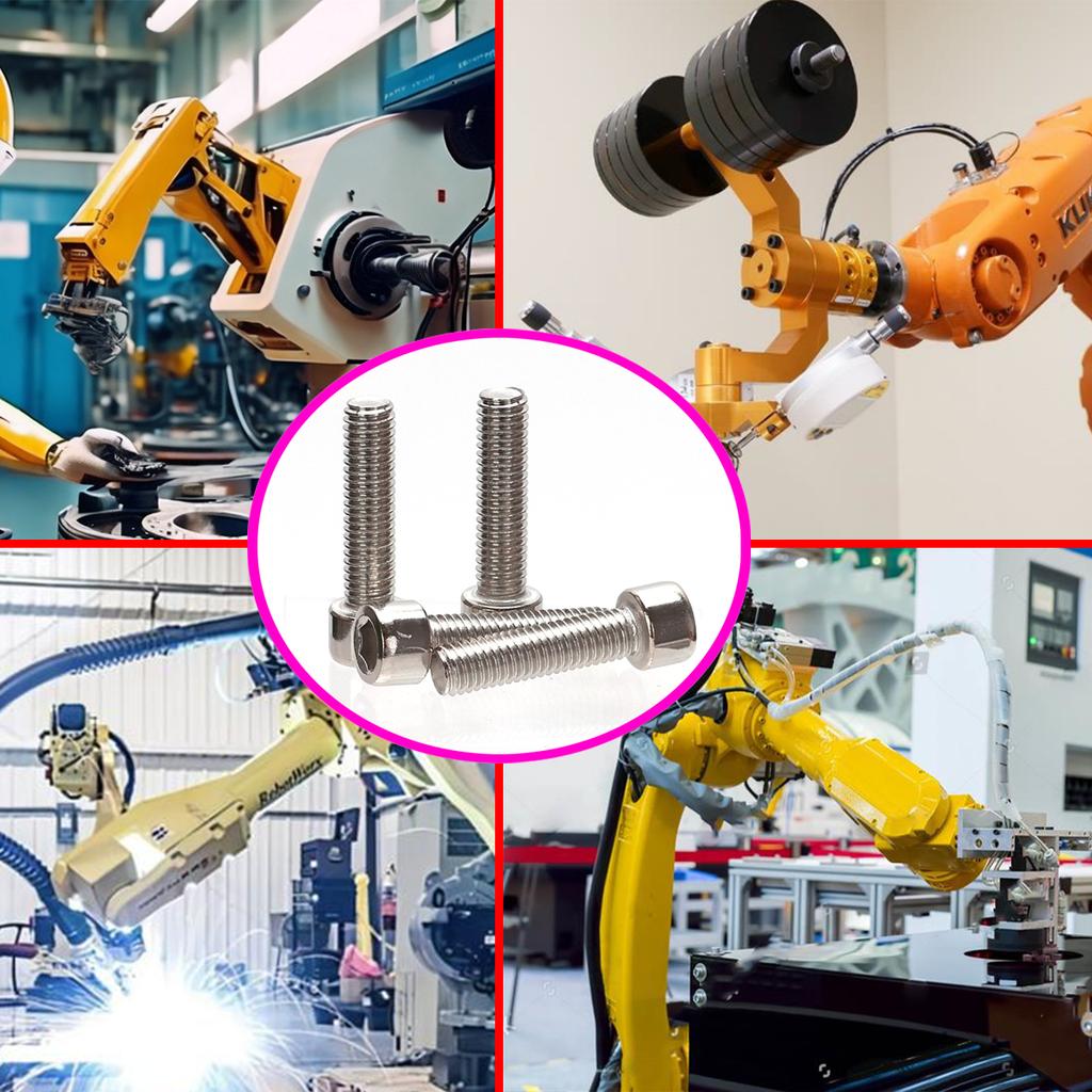 850 PCS Stainless Steel Hexagon Nut and Bolt Combination Set - Including Flat Washer Wrench - M3, M4, M5, M6 Hexagon Head, 4 Spe