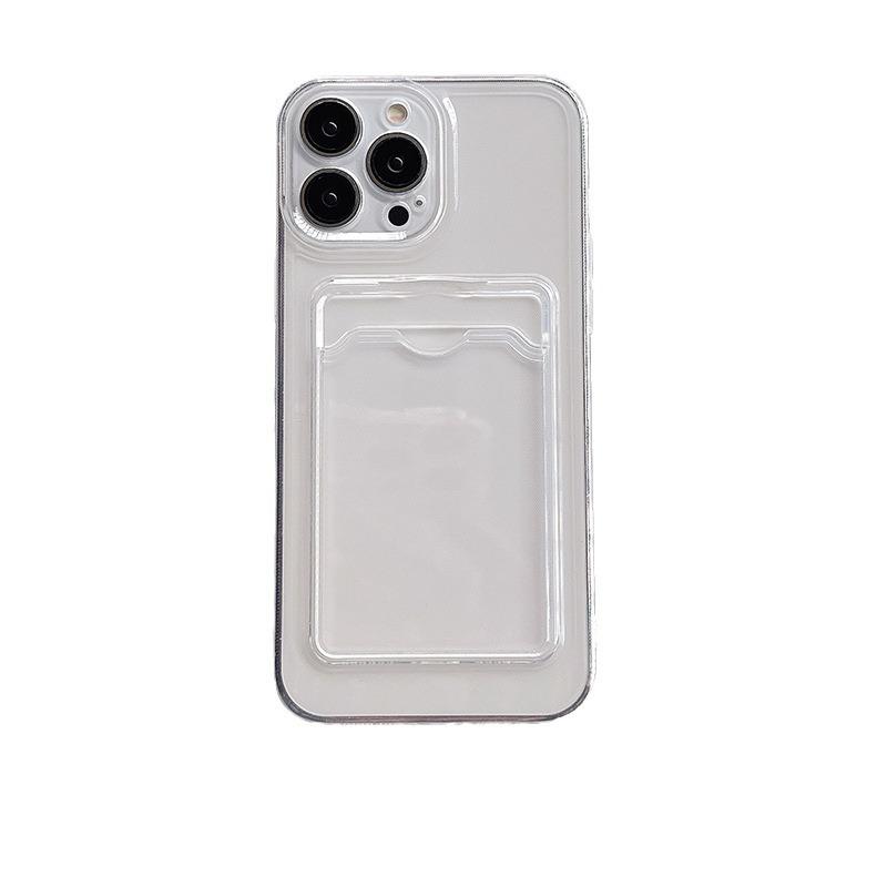 Card Transparent Case Suitable for Apple 15PRO Full-inclusive Mobile Phone Case IPhone11/12 Simple Anti-fall Protection Case