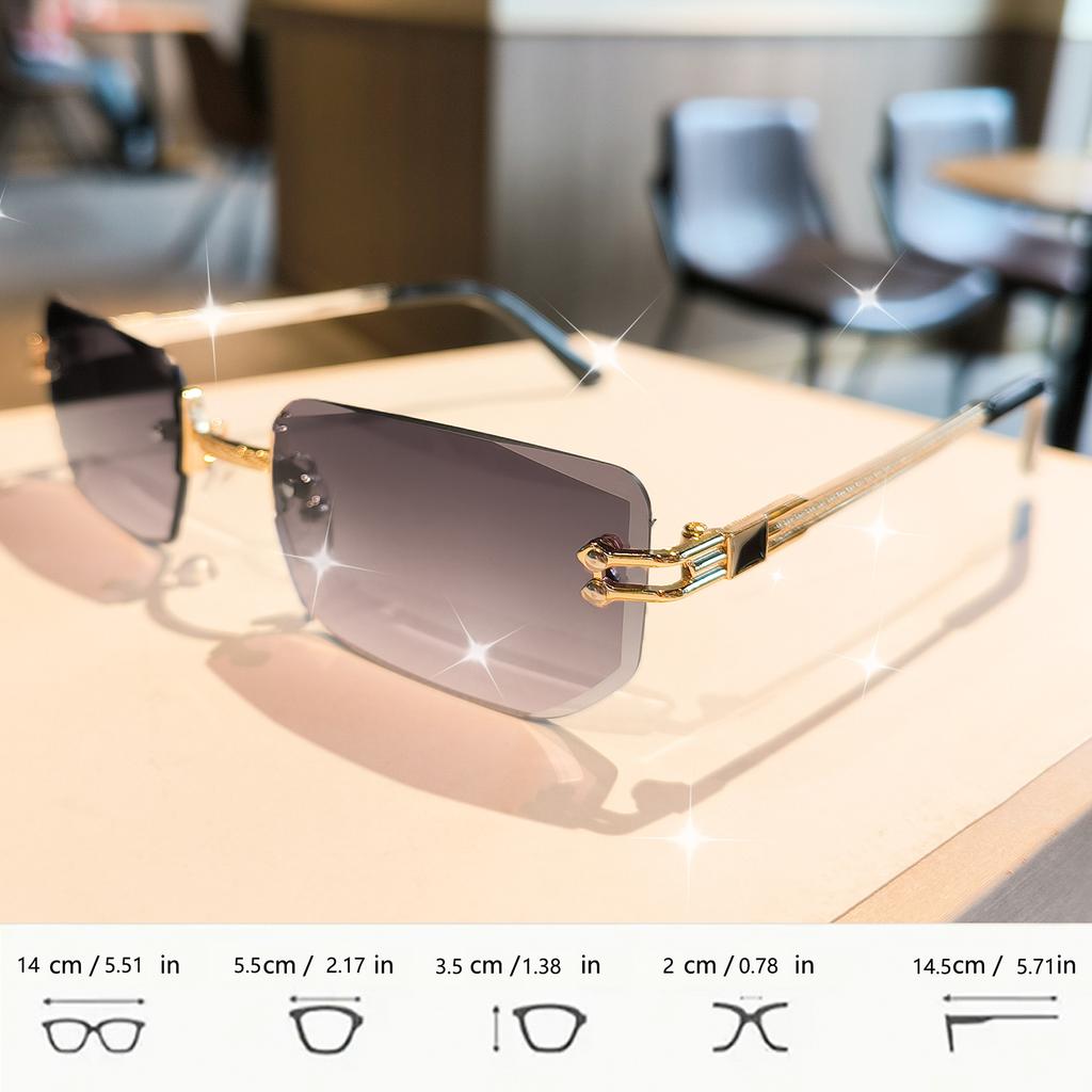 Vintage Rimless Men Women Fashion Sunglasses Fashion Retro Male Eyewear Popular Female Fashion Sunglasses