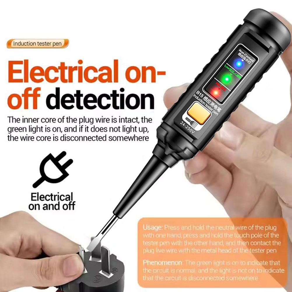Multifunctional Tester Pen With Colored Light Voltage Detector Breakpoint Finder Electrician Special Testing Pen