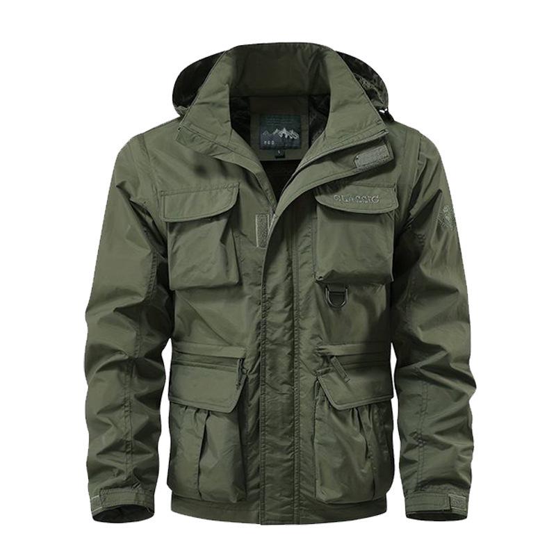 2026 Men's Quick-Drying Windbreaker: Spring/Autumn Outdoor Military-Style Waterproof Jacket