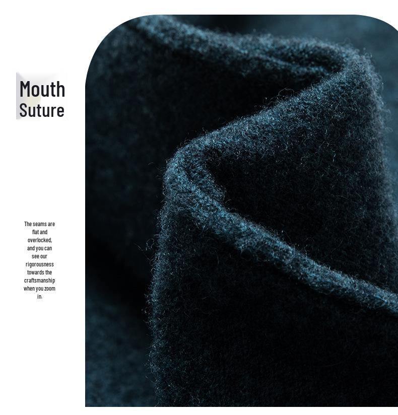 Men's 2025 Autumn/Winter Pure Wool Round Neck Sweater - Solid Color Knit