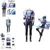 Ensemble de costume Cosplay Original Genshin Impact Pour Kaeya Design Imprimé Ethnique Tribal