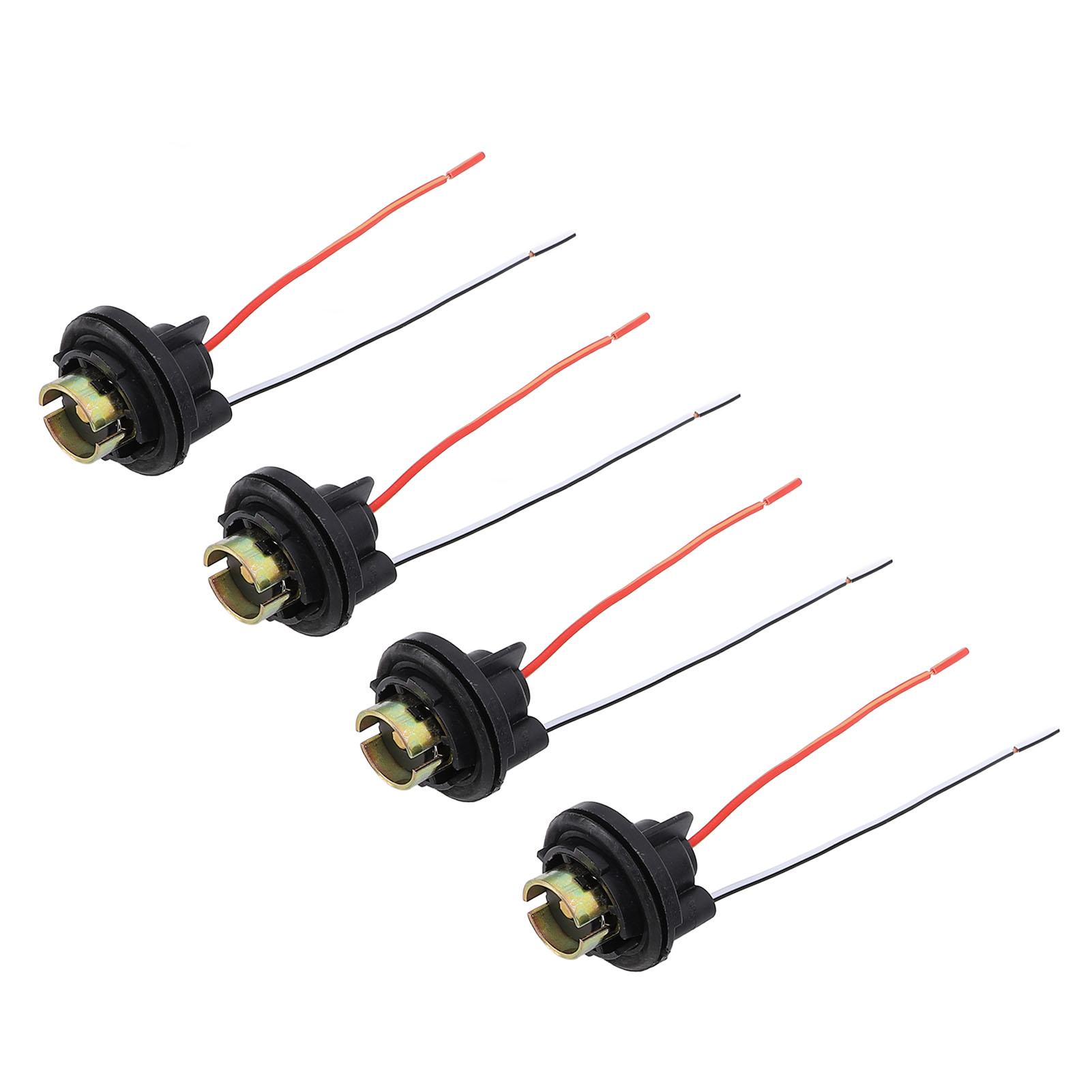 

4 упаковки патронов для задних фонарей с предварительной проводкой, водонепроницаемые, DC12 - 24 В, 1156 BA15S, патрон для лампочек для задних фонарей